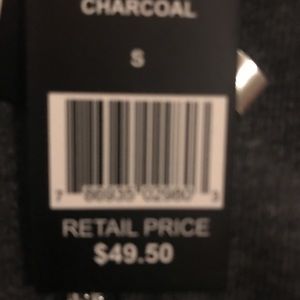Charcoal zip up sweat shirt NWT